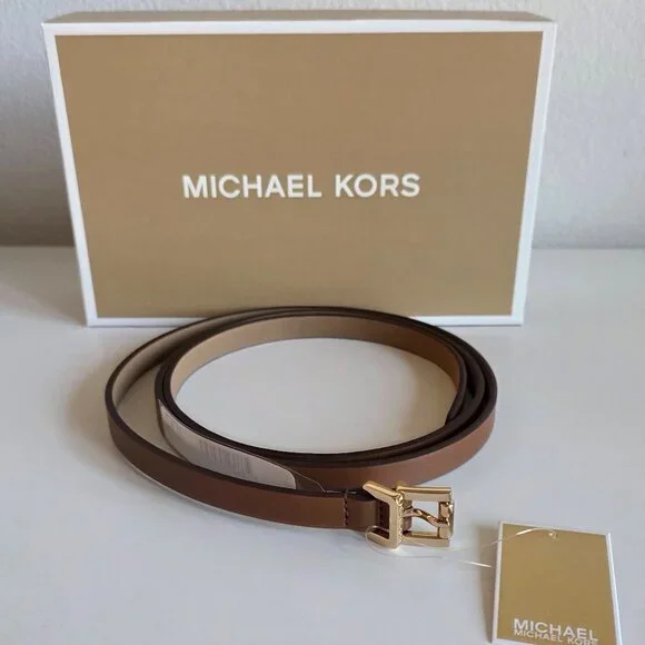 Brand New Michael Kors Skinny Leather Belt, - Picture 6 of 7